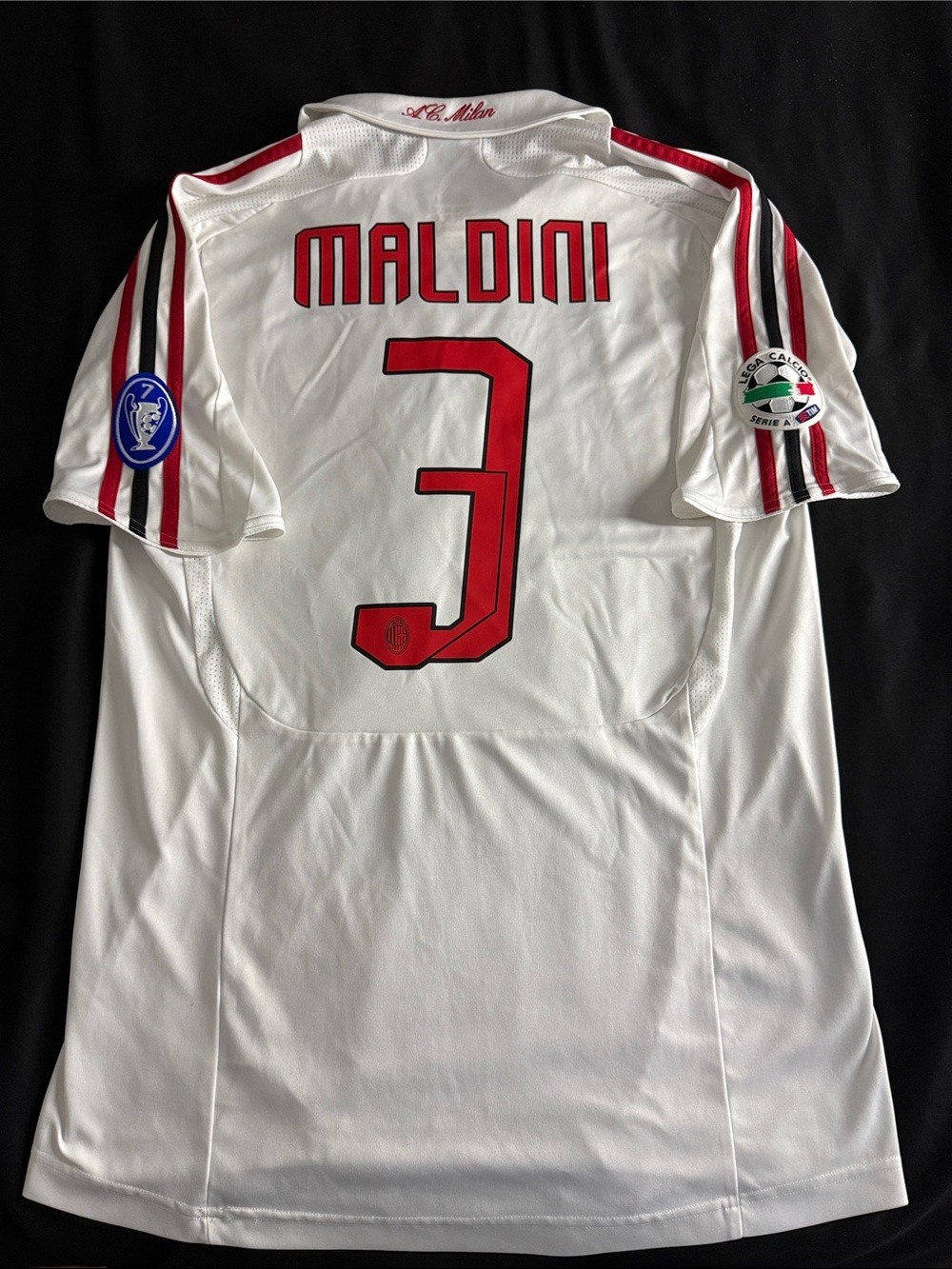 VINTAGE AC Milan #3 Paolo Maldini 2007-08 Adidas Serie A Away Jersey